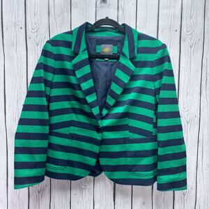 Outback Red Navy And Green Striped Blazer Size Large